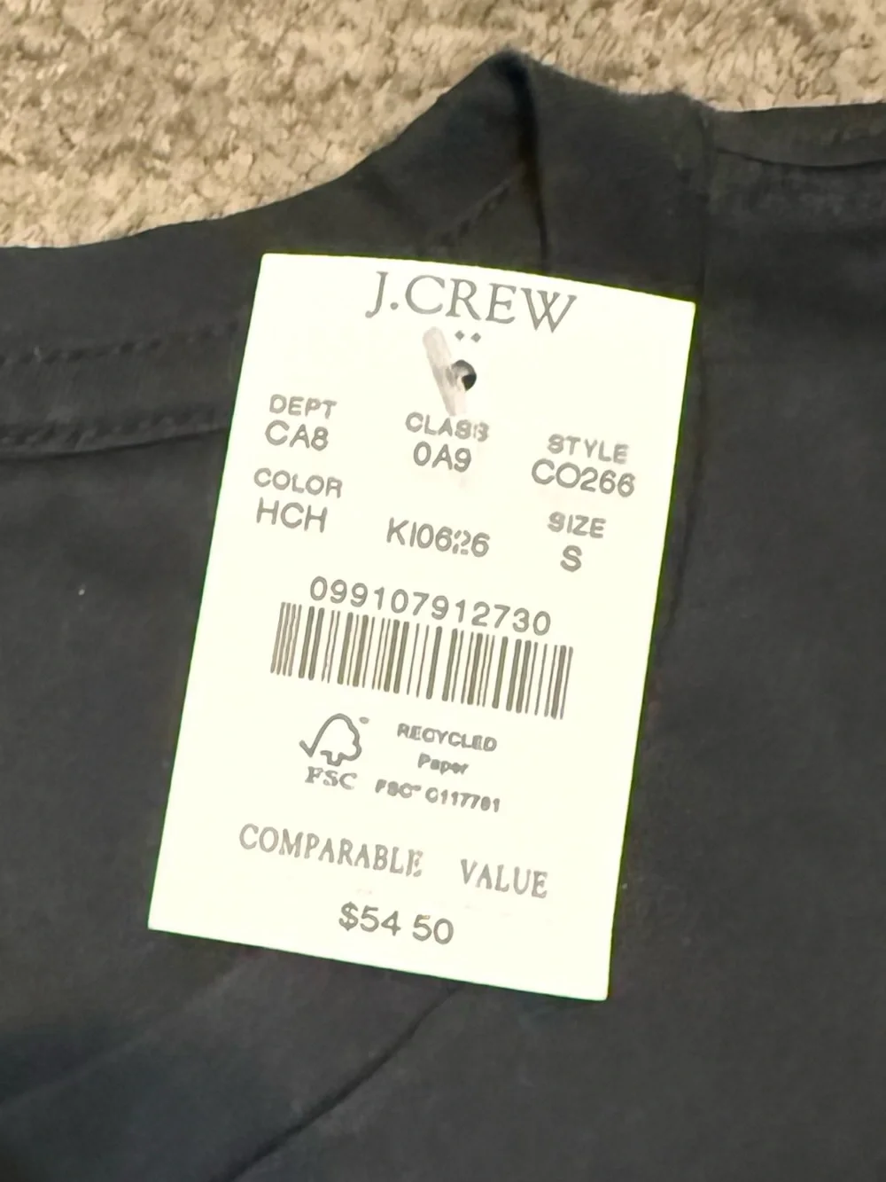 J. Crew Black Holiday Wine Glass Graphic Tee with Red Accents